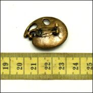 KLIPSY METALOWE BOHO ETNIC VINTAGE ZŁOTO CZERWONY DŻET 0608-61 - 3