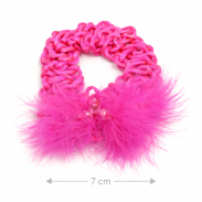 GUMKI DO WŁOSÓW PLECIONE Z PIÓRKAMI 3 SZTUKI (0290-16 SAM) - 2