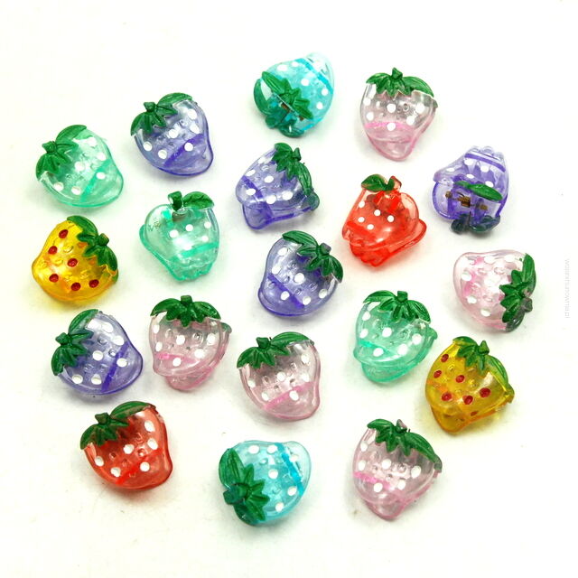 SZCZĘKI / KRABIKI KOLOROWE MAŁE 'TRUSKAWKI