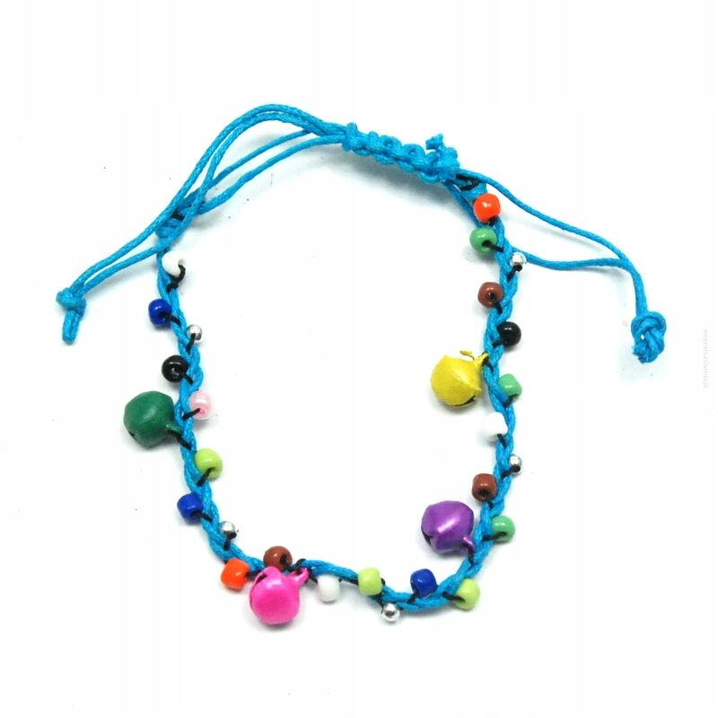 BRANSOLETKI NA SZNURKU Z KORALIKAMI 6 SZTUK                                                 (1791-3 AS)