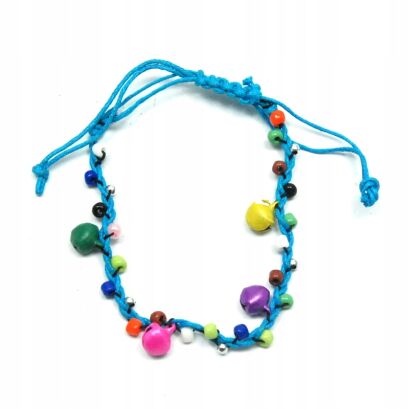 BRANSOLETKI NA SZNURKU Z KORALIKAMI 6 SZTUK                                                 (1791-3 AS)