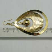KOLCZYKI WISZĄCE METALOWE BLASZKI OWALNE                                         (9652-3 SAM) - 3