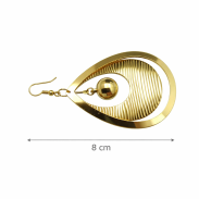 KOLCZYKI WISZĄCE METALOWE BLASZKI OWALNE                                         (9652-3 SAM) - 3