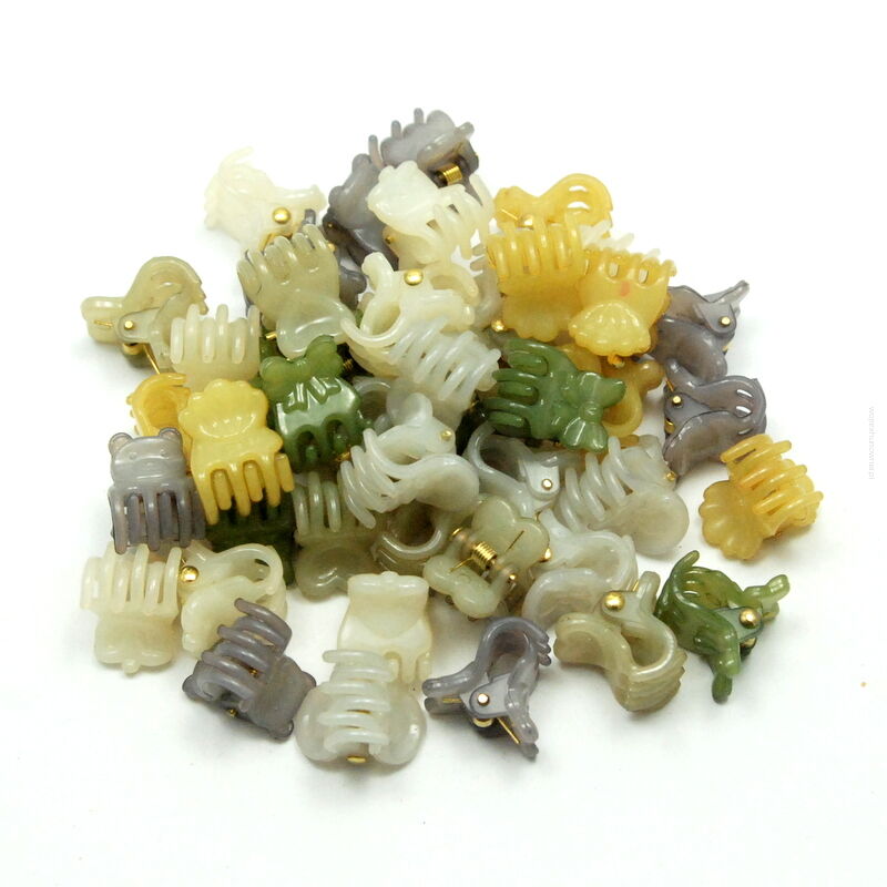 SZCZĘKI DO WŁOSÓW /KRABIKI-ŻABKI KOLOROWE 60 SZTUK                              (3104 SAM2 )