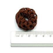 GUMKI DO WŁOSÓW OPONKI BRĄZOWE / BEŻOWE MAŁE 30 SZTUK (8220 SA) - 4