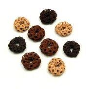 GUMKI DO WŁOSÓW OPONKI BRĄZOWE / BEŻOWE MAŁE 30 SZTUK (8220 SA) - 2