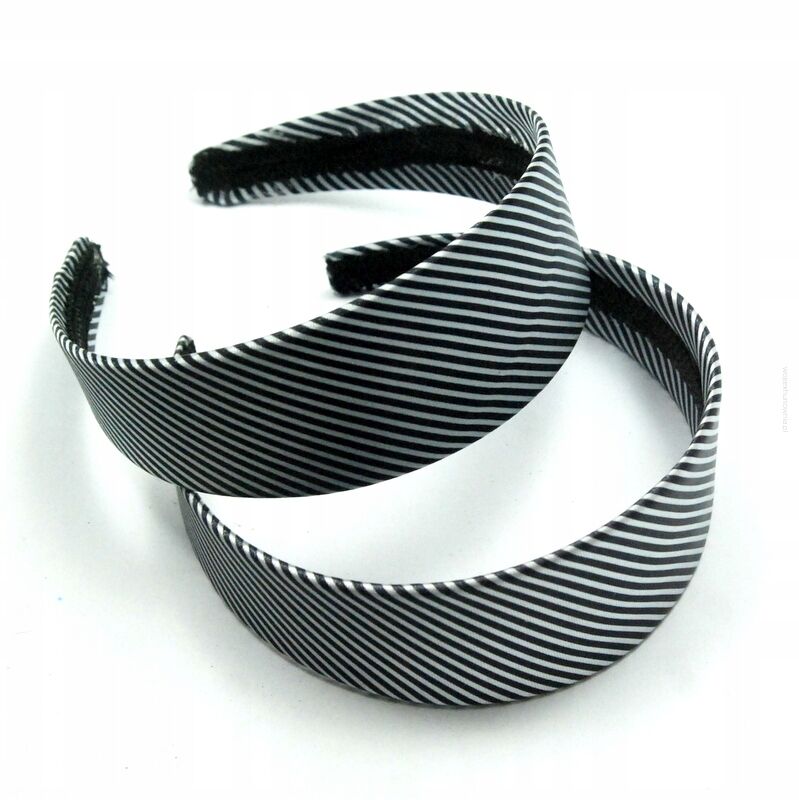 OPASKI DO WŁOSÓW SZEROKIE W PASKI 2 SZTUKI                                       (2445-4 SAM)