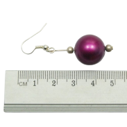KOLCZYKI FIOLETOWE WISZĄCE KULKI                                                                       (4847-4 SA) - 3