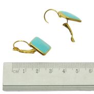 KOLCZYKI WISZĄCE EMALIOWANE NIEBIESKIE ROMBY                                        (7562-3 SAM) - 2