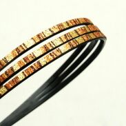 OPASKI DO WŁOSÓW OZDOBNE POTRÓJNE 6 SZTUK ZŁOTO - BRĄZOWE (0176-39 SA) - 2