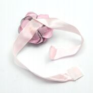 CHOKER DASMKI / NASZYJNIK Z RÓŻOWYM KWIATKIEM                                                   0611-755 - 2