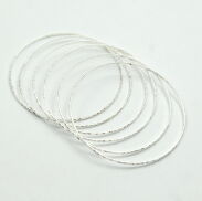 BRANSOLETKI CIENKIE METALOWE 6 SZTUK                                              (0665-547) - 2