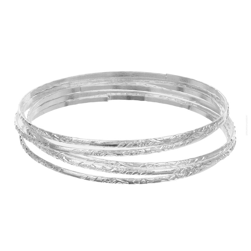 BRANSOLETKI CIENKIE METALOWE 6 SZTUK                                              (0665-547)