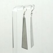 KOLCZYKI WISZĄCE W KOLORZE SREBRNYM PŁASKIE                            0615-533 - 2
