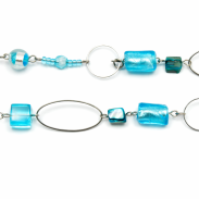 NASZYJNIK / WISIOREK NIEROZPINANY DŁUGI NIEBIESKI (0665-95 SAH) - 4