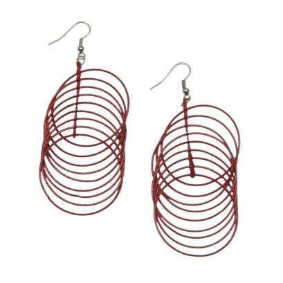 KOLCZYKI METALOWE WISZĄCE "DRUCIKI"      (0615-621 SA)