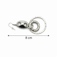 KOLCZYKI WISZĄCE KOŁA SREBRNE 0604-69 - 4