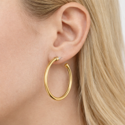 KOLCZYKI KOŁA ZŁOTE KLASYCZNE DUŻE 0689-1 - 2