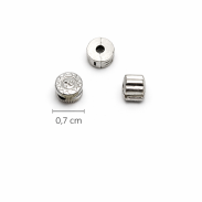 KORALIKI DO BRANSOLETKI KSZTAŁTY SREBRNE RÓŻNE WZORY (10 SZT) 2802 - 4