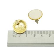 KOLCZYKI  OKRĄGŁE BIAŁE EMALIOWANE                                           (4878-3 SAM) - 2