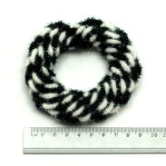 GUMKI DO WŁOSÓW OZDOBNE (3 SZTUKI) CZARNO-BIAŁE 0294-18 - 2