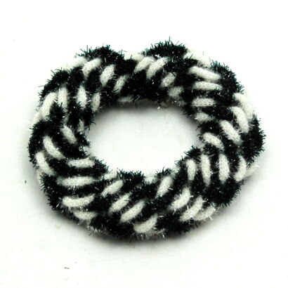 GUMKI DO WŁOSÓW OZDOBNE (3 SZTUKI) CZARNO-BIAŁE 0294-18