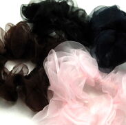 GUMKI DO WŁOSÓW OZDOBNE TIULOWE MIX KOLORÓW (4 SZTUKI) 0314-4 - 2