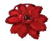 BROSZKA / GUMKA DO WŁOSÓW KWIAT Z CEKINAMI  4 SZT. (2-4812 ASM) - 3