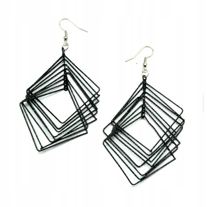 KOLCZYKI METALOWE WISZĄCE 