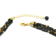 NASZYJNIK / WISIOREK CZARNY Z KORALIKAMI                           (0643-557 SAH) - 3