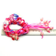 GUMKI DO WŁOSÓW OZDOBNE PLECIONE z KORALIKIEM (6 SZTUK) 0176-525 - 3