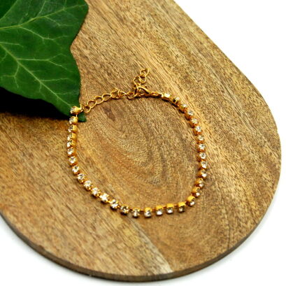 BRANSOLETKA ROZPINANA Z CYRKONIAMI                                 (0611-36 sh)