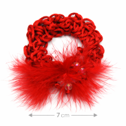 GUMKI DO WŁOSÓW PLECIONE Z PIÓRKAMI 3 SZTUKI (0290-15 SAM) - 3