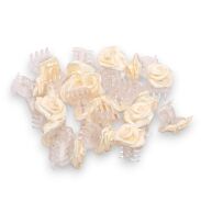 ŻABKI / SZCZĘKI RÓŻYCZKI ECRU 30 SZTUK                                 (0036/C/30) - 3