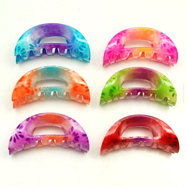 SZCZĘKI / KLAMRY DO WŁOSÓW KOLOROWE 6 SZTUK                                                           (0130-12 SAM)