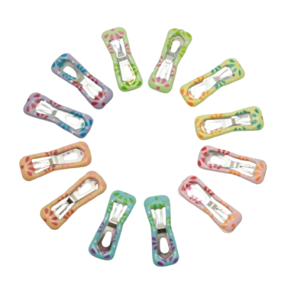 PYKI / SPINKI DO WŁOSÓW DZIECIĘCE OBLEWANE PLASTIKIEM 12 SZTUK (8639 SA)