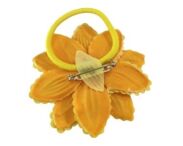 BROSZKA / GUMKA DO WŁOSÓW KWIAT ZÓŁTY Z CEKINAMI (2-4812/4 ASM) - 2