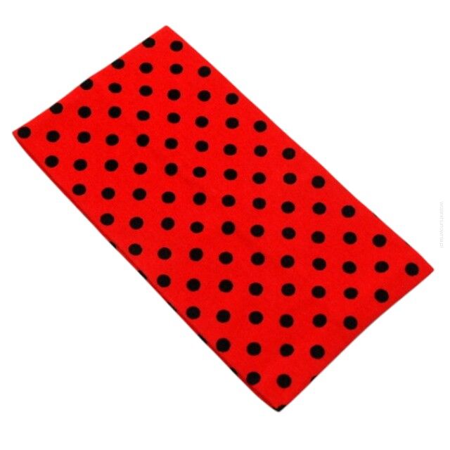 OPASKA ELASTYCZNA SZEROKA CZERWONA W KROPKI 10 CM                                                                   (01743027 SA)