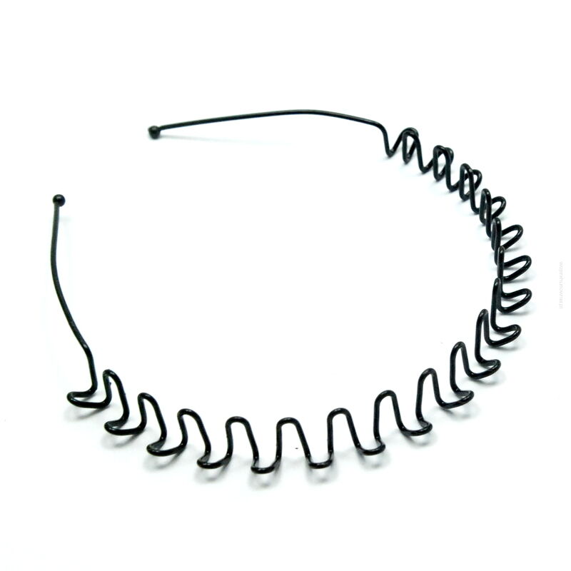 OPASKI DO WŁOSÓW METALOWE CZARNE 6 SZTUK                                                              (2562 SAM)