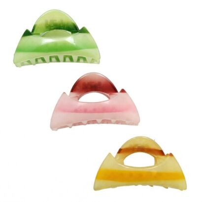 SZCZĘKI DO WŁOSÓW PLASTIKOWE KOLOROWE 3 SZTUKI                                                                 (0217-53 SAM)