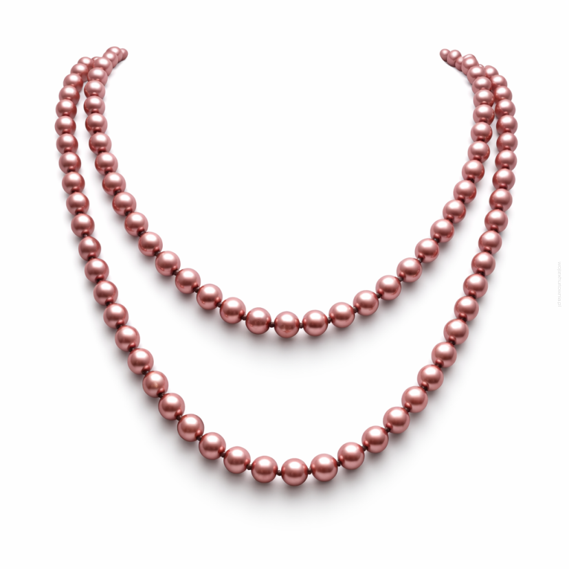 KORALE KLASYCZNE PEREŁKI DŁUGIE JASNY BRĄZ 