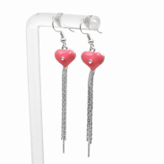 KOLCZYKI WISZĄCE SERDUSZKA 0611-609 - 4