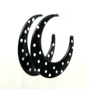 KOLCZYKI KOŁA KOLOROWE W KROPKI 6 PAR                                                                             0608-555 - 3