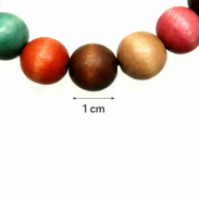 BRANSOLETKA Z KORALIKAMI DREWNIANA KOLOROWA  0617-10 - 3