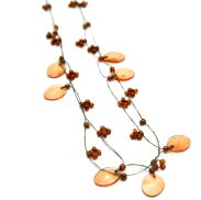 WISIOR / NASZYJNIK NA ŁAŃCUSZKACH BRĄZOWY                                             (7W286-1 SAM4) - 3