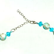 KOMPLET / SET BIŻUTERII KORALE + KOLCZYKI TURKUSOWY 0644-14 - 5