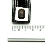 OPASKA NA GŁOWĘ OZDOBNA W PASKI Z DŻETAMI CZARNO BIAŁA 0314-18 - 2