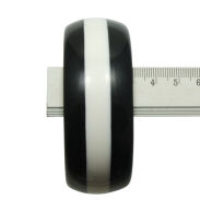 BRANSOLETKI PLASTIKOWE CZARNO- BIAŁE SZEROKIE 2 SZTUKI                                                                      (2723 SAM) - 3