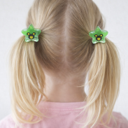 GUMKI DO WŁOSÓW DZIECIĘCE ZIELONE GWIAZDKI 4 SZTUKI (0194-22 SAMH) - 3