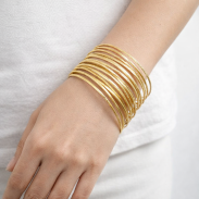 BRANSOLETKI METALOWE CIENKIE ZŁOTE KLASYCZNE 25 SZTUK (2938 SA) - 2